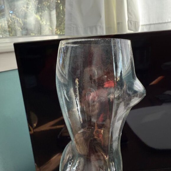 Vtg Clear Nude Nudies Female Torso Champagne Flutes Set Of 2 7 oz Clear - Picture 7 of 10